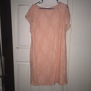 Pink lace dress